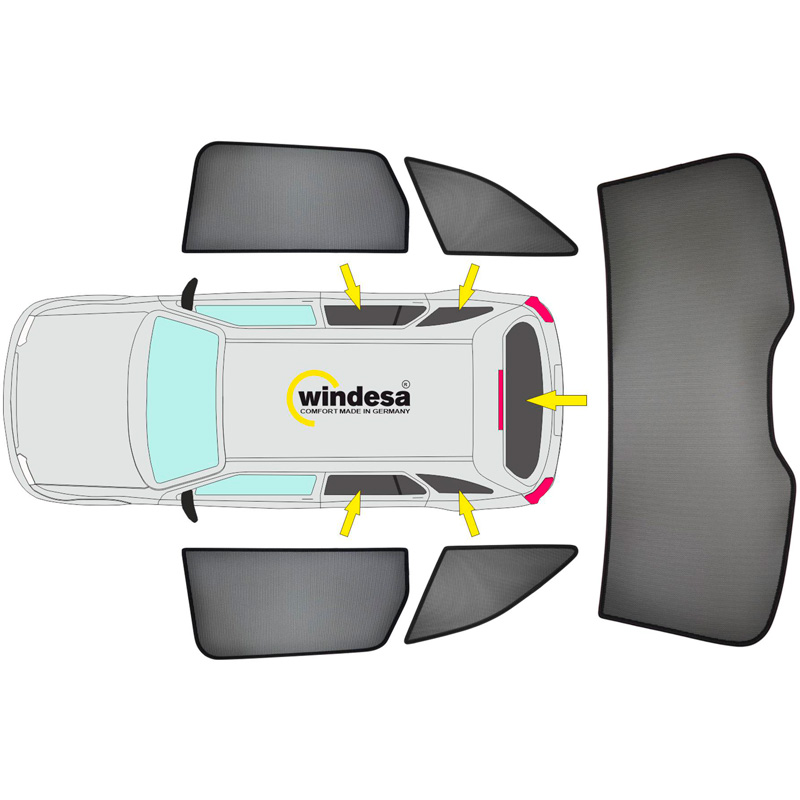 SunClip Zicht- & Zonwering  Audi A6 (C8) Avant 2018-2025